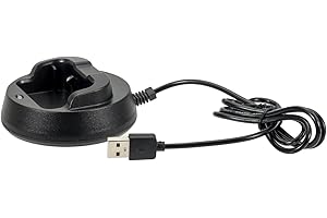 Retevis RT24 Caricabatterie per Ricetrasmittente, Base USB Originale, Leggera e Durevole, Compatibile con RT24/RT21, per Ufficio e Magazzino, Nero (1 Pezzo)
