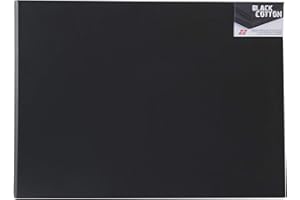 Honsell 15340 - Keilrahmen Black Cotton, hochwertige schwarze Leinwand, ca. 30 x 40 cm, 100 Prozent Baumwolle, trommelhart bespannt auf Fichtenholz