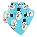 Zippy Fun Christmas Baby and Toddler Bandana Bib - Absorbent 100% Cotton Front Dribble Bibs with Adjustable Snaps (4 Pack Gift Set) Boys Christmas Blue and Red