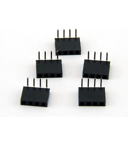 POPEQS 5x Buchsenleiste 4-polig 2.54mm Abgewinkelt - Arduino Kompatible Steckverbinder