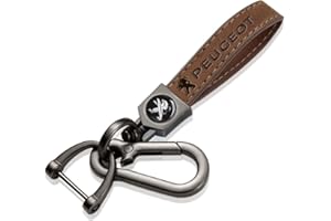 ADIEN Porte-clés de voiture en cuir,Porte-clés cadeau pour homme et femme, marron