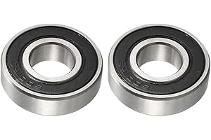 PATIKIL 6001-2RS 12x28x8mm Profonda Scanalatura Sfere Cuscinetti, 2pz Doppio Sigillato Cromo Acciaio Cuscinetti a Sfere a Gola Profonda per Potenza Trasmissione