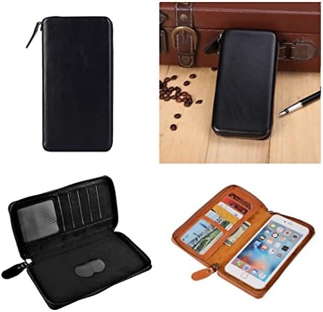 DFV mobile - Executive Wallet Case with Magnetic Fixation and Zipper Closure for GRESSO REGAL GOLD - Black