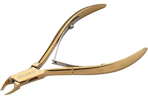 Pinze per cuticole dorate con due molle Aba Group 3 mm (1124) tagliacuticole in acciaio inox con taglio affilato e liscio fine per la rimozione in eccesso