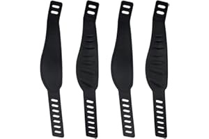 HAOHAI Lot de 4 sangles de pédale de vélo d'appartement, robustes et réglables - Sangle universelle compatible avec la plupart des pédales de vélo, vélo d'appartement, vélo pour la maison ou la salle de sport (style 2)