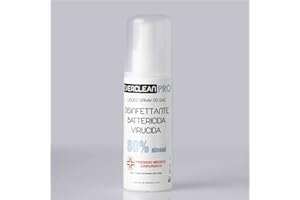 Spray disinfettante liquido per mani ed oggetti Everclean Pro® 80% Alcool - Battericida Virucida -Presidio Medico Chirurgico- ml 100