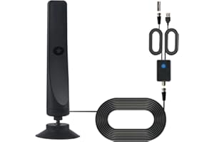 SGZIOO Indoor TV Aerial, Rewave Indoor Aerial for TV, TV Antenna with Signal Booster, Portable Digital aerial for 4K 1080P HD Local Channels