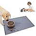 Produktbild Groß waschbar hundenapfmatte Wasserdicht Silikon Hund Fütterungstablett rutschfeste Katze Futtermatte Boden, edeals 61 x 40,6 cm
