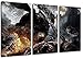 Produktbild Darksiders 3-Teilig auf Leinwand, XXL riesige Bilder fertig gerahmt mit Keilrahmen, Kunstdruck auf Wandbild mit Rahmen
