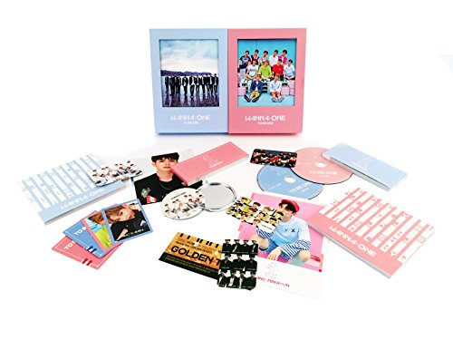 Preisvergleich Produktbild WANNA ONE 1st Mini Album - TO BE ONE [PINK+BLUE SET Ver.] CD + 2 OFFICIAL POSTER + Flip Book + Photocards + Cover Card + Photobook + Lyrics Paper + Ticket + FREE GIFT / K-POP Sealed