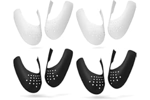 KSUKTSW 4 Paires Boucliers de Protection Anti-Rides pour Chaussures, Chaussures Pli Protecteur Boîte à Orteils, Empêcher Indentation de Pli de Chaussures de Baskets, Taille EU 40-46
