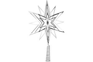 RIFFELMACHER & WEINBERGER Riffelmacher Christmas Tree Topper, Metal Star, 33 cm, 17858, 17859, 17827, 17828, Christmas Eve Tree Decoration