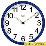 WIHY Leise Seiko Wanduhr Quarz Batterie Mode Präzision modernes Geschenk Uhr Digital Art Zeichnung Quarzuhr Home Wanduhr, Basic Sapphire Blue-036