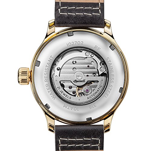 Ingersoll Herren Analog Automatik Uhr mit Leder Armband I02702