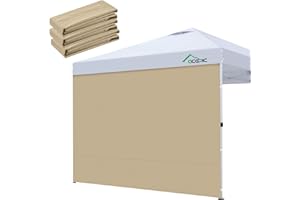 Acepic 3 Piezas Pared Laterales de Repuesto para Cenador de 3 x 3 m, Tela Oxford 210D Impermeable,Paredes Laterales para Jardín,Exteriores, Fiestas,Blanco(Cortina de Dosel no Incluida) (Caqui, 3PCS)