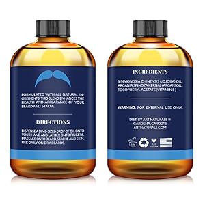 ArtNaturals Organic Beard Oil and Conditioner - (2 Fl Oz/60ml) - 100% Pure Unscented - Beard and Mustache Growth… - Image 2