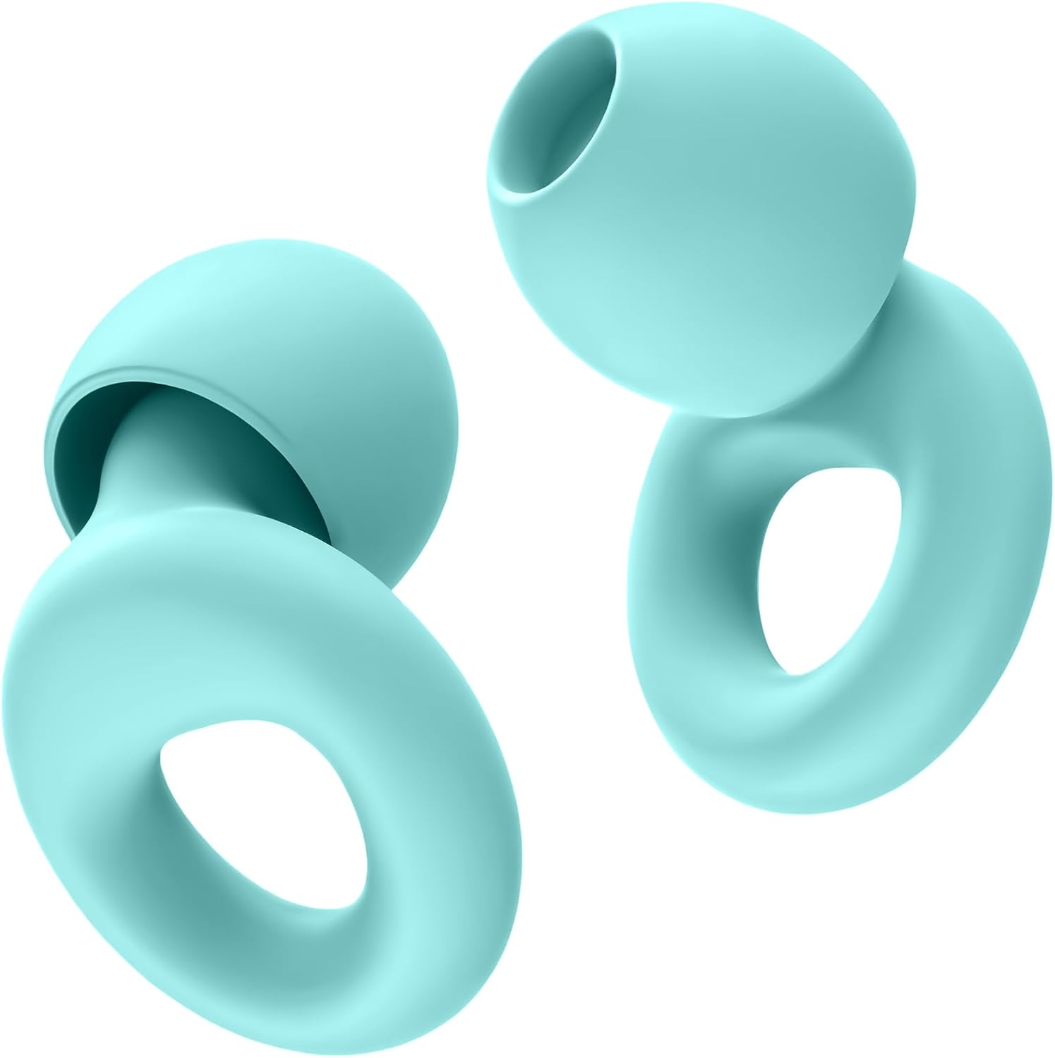 HOYIO Ear Plugs for Noise Reduction–Super Soft, Reusable Hearing Protection in Flexible Silicone for Sleep, Noise Sensitivity & Flights-8 Ear Tips in XS/S/M/L–27dB Noise Cancelling–Light Blue