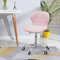 HomJoy Modern Design Office Chair, Swivel Computer Chair with PU Leather, Chrome Base, and Gas Lift, Height Adjustable Computer Desk Chair