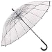 Produktbild Transparent Regenschirm,Transparent Stick Regenschirme,Automatisch öffnen, Fashion Dome Form, Stark Wind Widerstand, Geeignet für 2 Personen verwenden, Transparente und schwarze Grenze