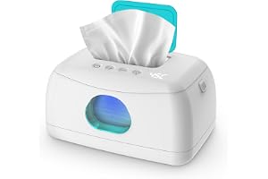 MYPIN Babyvåtservetter, konstant temperatur 24 timmar/24, kapacitet 120 våtservetter, LED-nattlampa, svart, ABS, 1 enhet