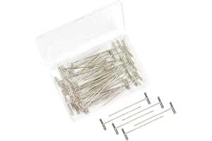 YANTAISIYU 50 sztuk T szpilki z peruka 51mm T pin Szpilki Proste do Peruk pudełkiem z tworzywa sztucznego