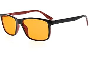 ‎EYEKEPPER Eyekepper Computer-Lesebrille mit mehr als 97% Anti Blaulicht Gläser (Schwarz rot, 2.50)