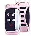 Price comparison product image [M.JVisun] Car Remote Keyless Entry Key Case Cover Fob Skin for Land Rover Discovery Sport Discovery 4 Freelander 2 Range Rover Evoque , Aircraft Aluminum + Genuine Leather With Key Chain (Rose Gold)
