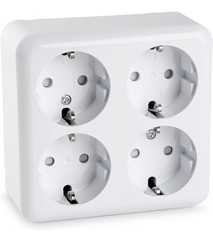 ertlutw Dubbele stekker voor stopcontact, waterdicht IP44