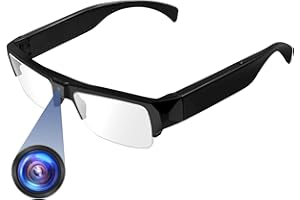 Nisanuki Cámara Espía Gafas, Mini Camara Oculta 1080P HD, Mini Camaras Espias con Gafas Grabación de Vídeo para Reuniones, Viajes, Deportes