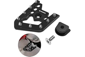 NICECNC Schwarz Fußbremshebel Pedalverlängerung Vergrößerungspad Pedal Extender Compatible with Yamaha Raptor 700 2013-2022, Raptor 700R 2016-2022, Raptor 700R Special Edition 2013-2016 2018-2022