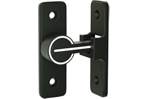 Betensh Leuchtend Schieberiegel mit Schauben, 90-Grad-Flip-Türschlossschraube Scheunentor Rechtwinkliges Schloss für alle Innen- und Außentüren