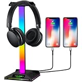 havit Porta Cuffie, Supporto per Cuffie RGB con hub USB a 2 Porte Supporto  Cuffie Gaming da Gioco con Audio Surround 7.1 Retroilluminato - Nero :  Amazon.it: Elettronica