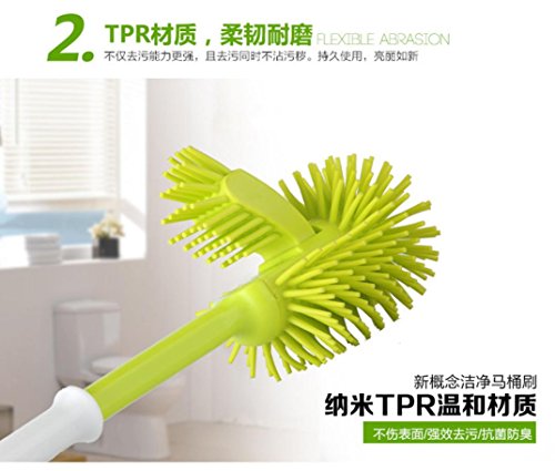 Klobürste,C’est 42*13cm TPR Bidirektionale Klobürste mit Halter-Set - 6