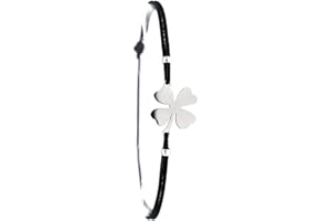 Made by Nami Stretch-Armband für Mädchen & Frauen - Elastische Freundschafsarmbänder für beste Freundin, Mutter & Tochter - Glücksbringer & Talisman - Valentinstags-Geschenk (Silber Klee-Blatt)