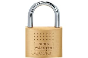 Burg-Wächter hänglås, 6,5 mm stryktjocklek, knäskydd, 6 nycklar, Boccia 450 40 6 SB
