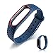 Price comparison product image Arvin87Lyly Bicolor Replacement Wrist Band for Xiaomi Mi Band 2 Waterproof Cover Silicone Strap Diamond Patterns on the Surface Non-Toxic, Environmentally Friendly and Healthy