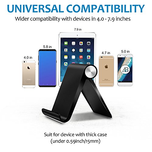 Fynix [2 pack] Supporto cellulare regolabile Plastico, Confezione da due, Supporto telefono con Base pieghevole per for Smartphone Tablet E-Reader, iPhone X 8 7 6 6s Plus SE 5 5s 5c iPad, Samsung Gala