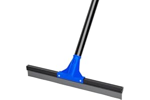 TREELEN Floor Squeegee Heavy Duty, 45 cm Rubber Squeegee, Household Floor Wiper with160 cm Long Handle for Bathroom Tile, Garage Concrete, Deck, Shower Glass, Window Cleaning