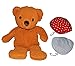 Produktbild Unbekannt 2 in 1: Kirschkernkissen + Plüschtier groß - Teddy Bär 40 cm - für Wärme + auch zum Kühlen - Wärmekissen Heizkissen Körnerkissen Tier - für Baby + Kinder + Er..