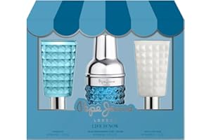 Pepe Jeans Life Is Now For Him Coffret Cadeau Homme Pack 3 Pièces Eau de Toilette Homme 30ml, After Shave 50ml et Gel Douche 50ml Set Fragrance Aromatique et Boisé