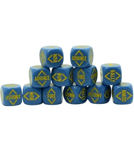 Pack De 12 Dados De Orden Bolt Action En Color Gris – Accesorio Para Juego De Guerra De La Segunda Guerra Mundial