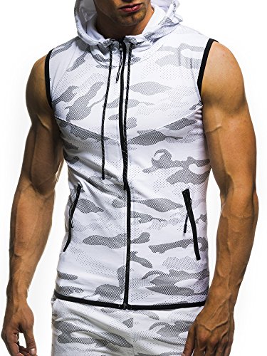 LEIF NELSON GYM Herren Fitness Weste Trainingsweste Camouflage 04-70061 - 3