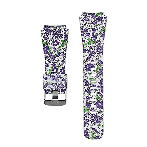 Gosuper Genuine Soft Silicone Pattern Watch Band Stainless Steel Clasp Replacement Strap for Samsung Gear S3 Classic/Frontier/Galaxy Watch 46mm