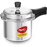 Pigeon by Stovekraft Favourite Outer Lid Non Induction Aluminium Pressure Cooker, 3 Litres