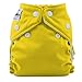 FuzziBunz® Perfect Size Pocket Nappy in Mac N Cheese, with microfibre insert, popper fastening, x-small (newborn: 4-12lbs)