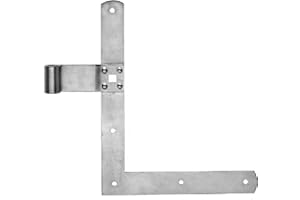 Pollmann®Baubeschläge 1282350 Winkelband leicht, Rolle Ø 13 mm, 250 x 350 mm, hell verzinkt, 1 Paar