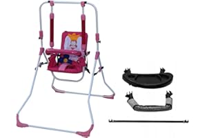 ‎SKYLINE 2-in-1 Children's Swing, Baby Rocker, Garden Swing, Indoor / Outdoor Baby Swing and High Chair Princess
