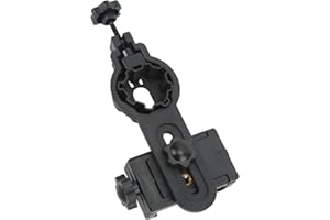 ZUNATE Uchwyt Adaptera Teleskopu do Telefonu Komórkowego, Uniwersalny Uchwyt do Smartfona 1/4 Cala, Kompatybilny z Lornetką, Monokularem, Mikroskopem Teleskopowym do Telefonu o Szerokości(S)