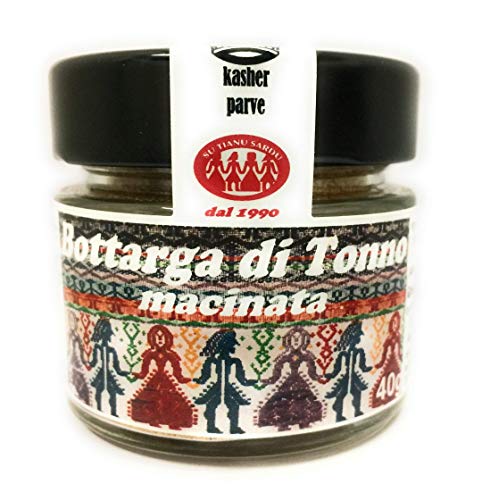 Bottarga di Tonno dalla Sardegna 40g macinata in vasetto (uova di tonno essiccata grattugiata) produzione artigianale sarda Kosher