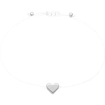 Selfmade Jewelry Bracciale Cuore Oro Rosa per Donna, Bracciale Macrame fatto a mano con cuore, confezione regalo inclusa (Oro rosa - Bianco)(Taglia regolabile